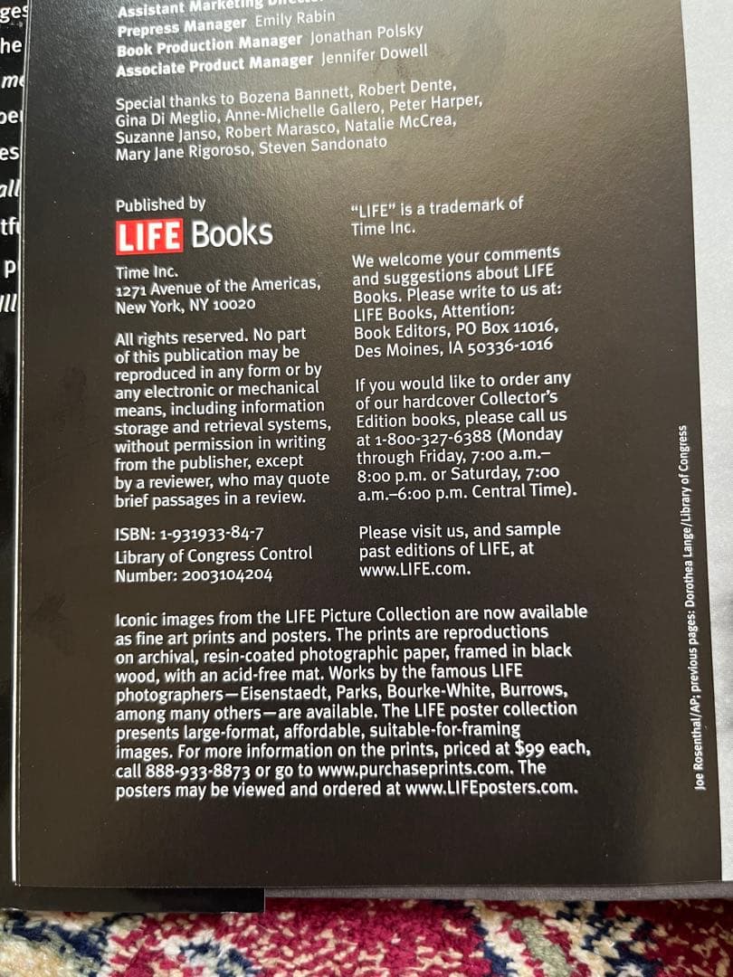 洋書 Life 100 写真集 ハードカバー 2003年製