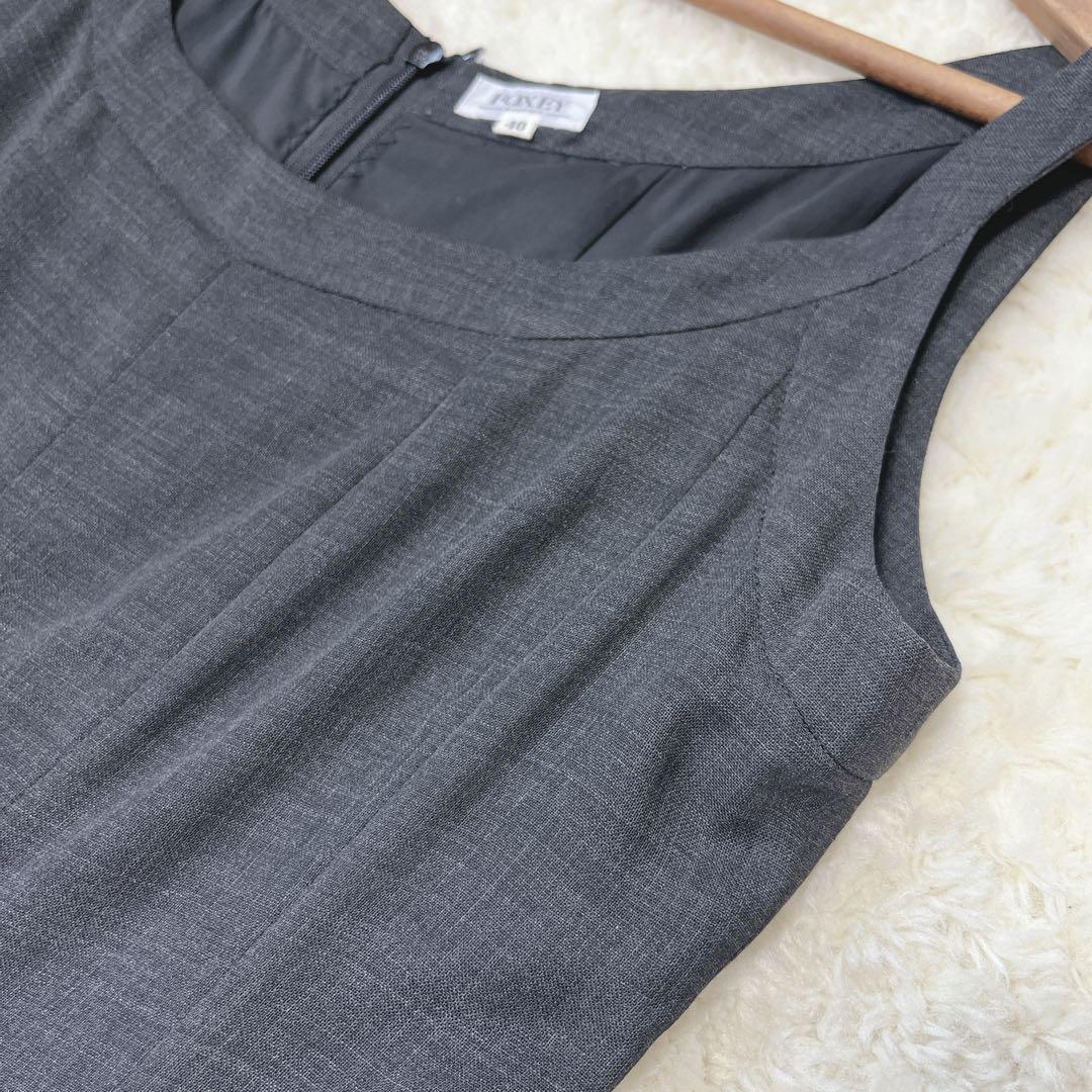 【美品】フォクシーブティック　ノースリーブワンピース　裾フリル　最高級ライン