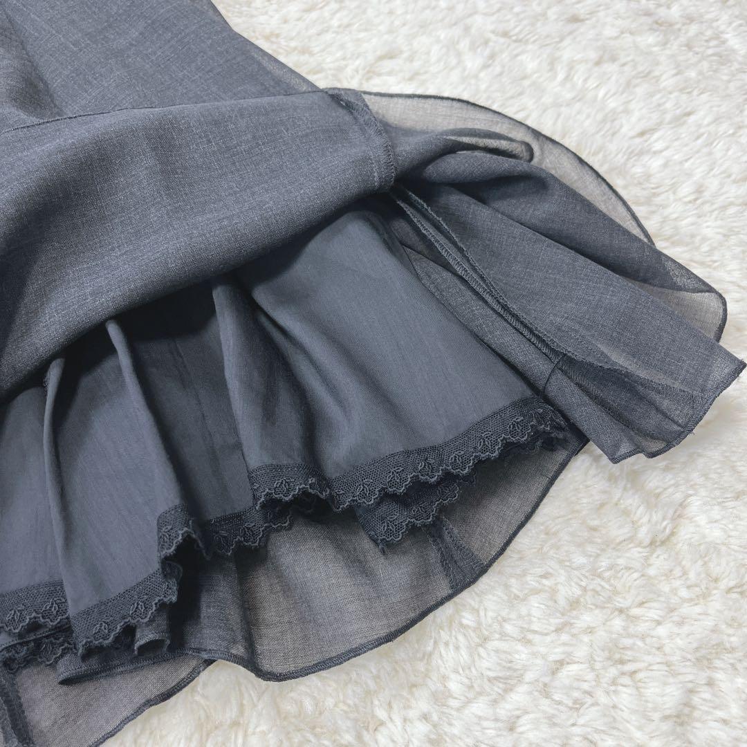 【美品】フォクシーブティック　ノースリーブワンピース　裾フリル　最高級ライン