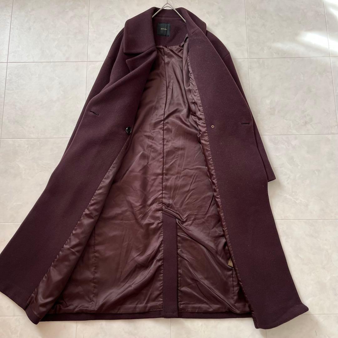 Spick&Span ダブルチェスターコート ロングF 茶系ワイド丈秋冬