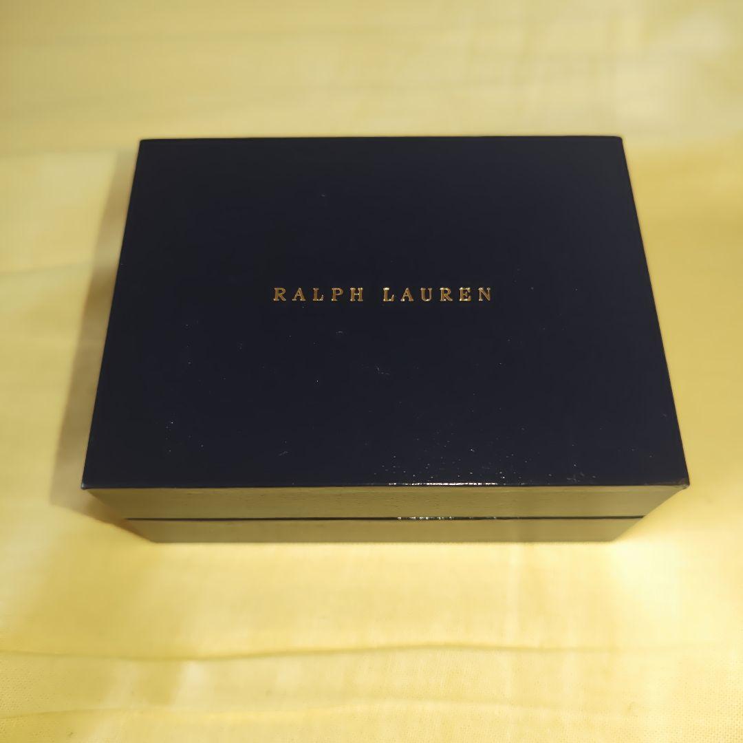 【美品】ラルフローレン　純銀　エナメル　ブルー　ラウンド　カフス　カフリンクス