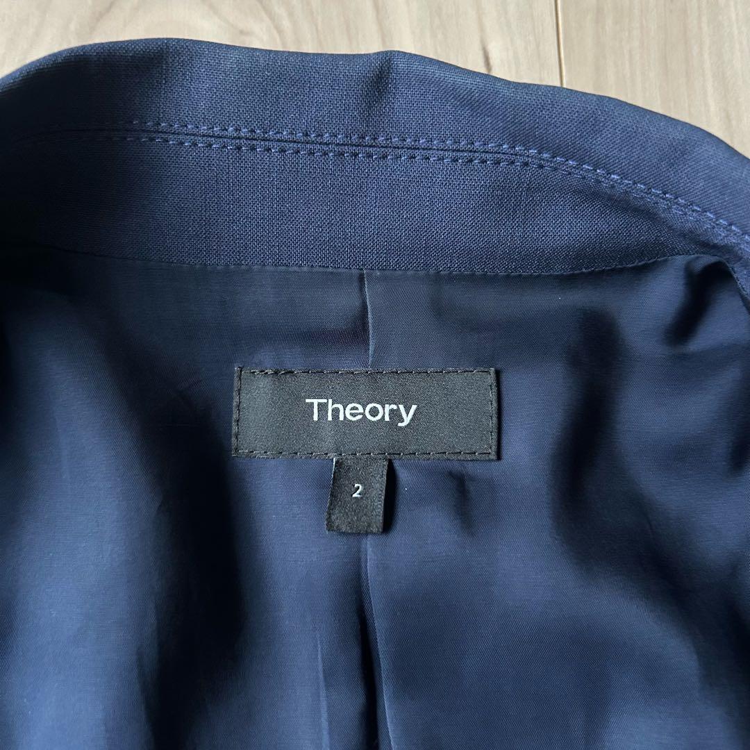 美品＊Theory【定価4.8万】 丈長め 新型テーラードジャケット 2 紺