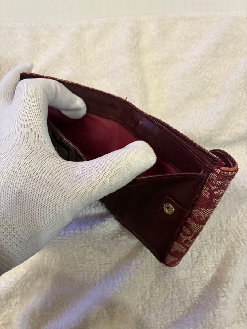 Dior 三つ折り サドル ロータスウォレット