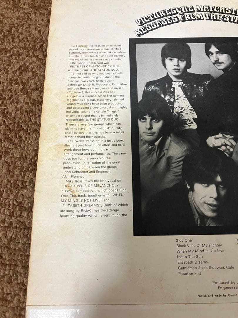 The Status Quo UKオリジナル盤 LPレコード