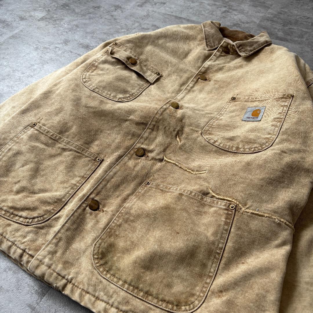 エ*ジ様 80s USA製 carhartt ブラウン チョアジャケット M