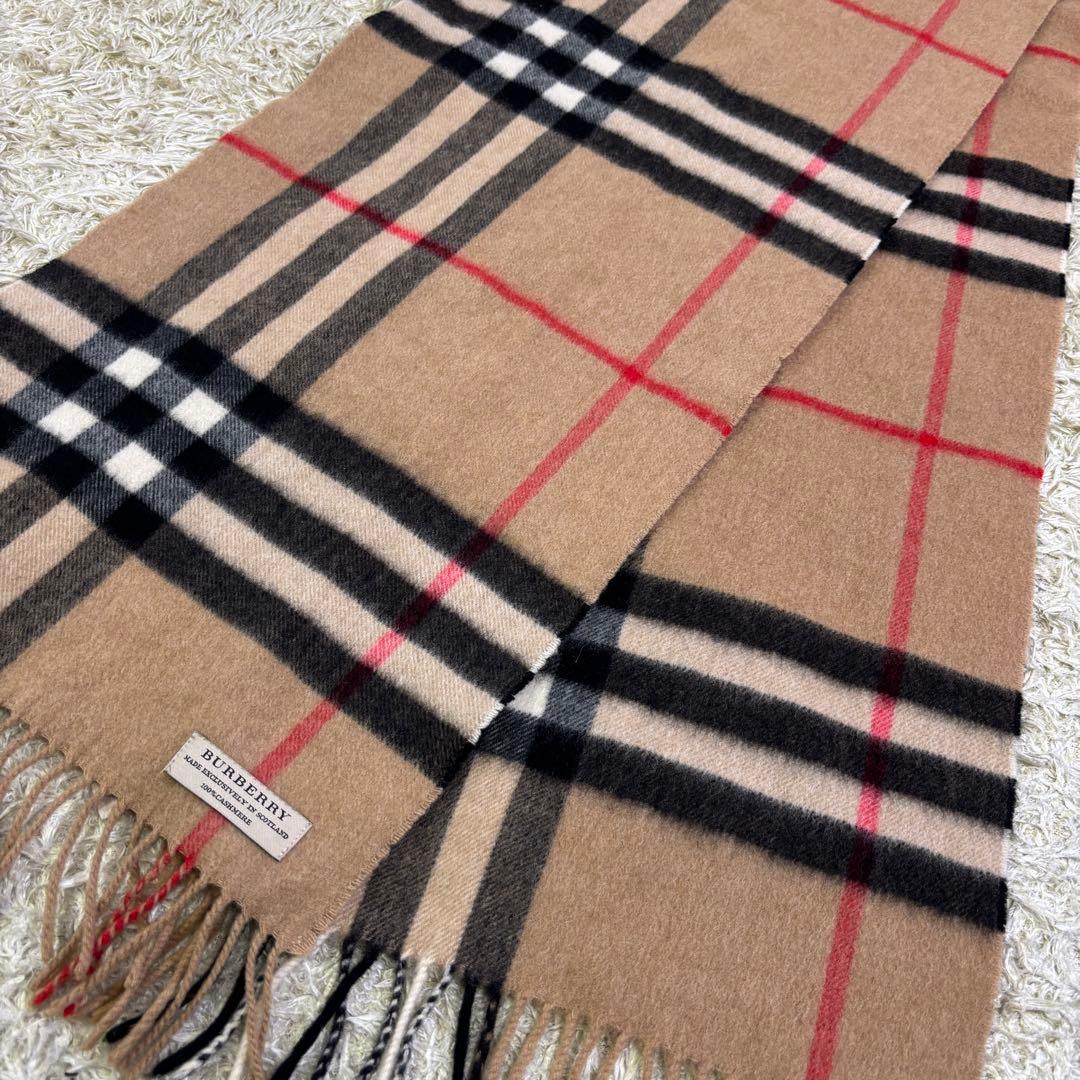 バーバリー　ビック　ノバチェック　高品質　カシミヤ100% ロングマフラー