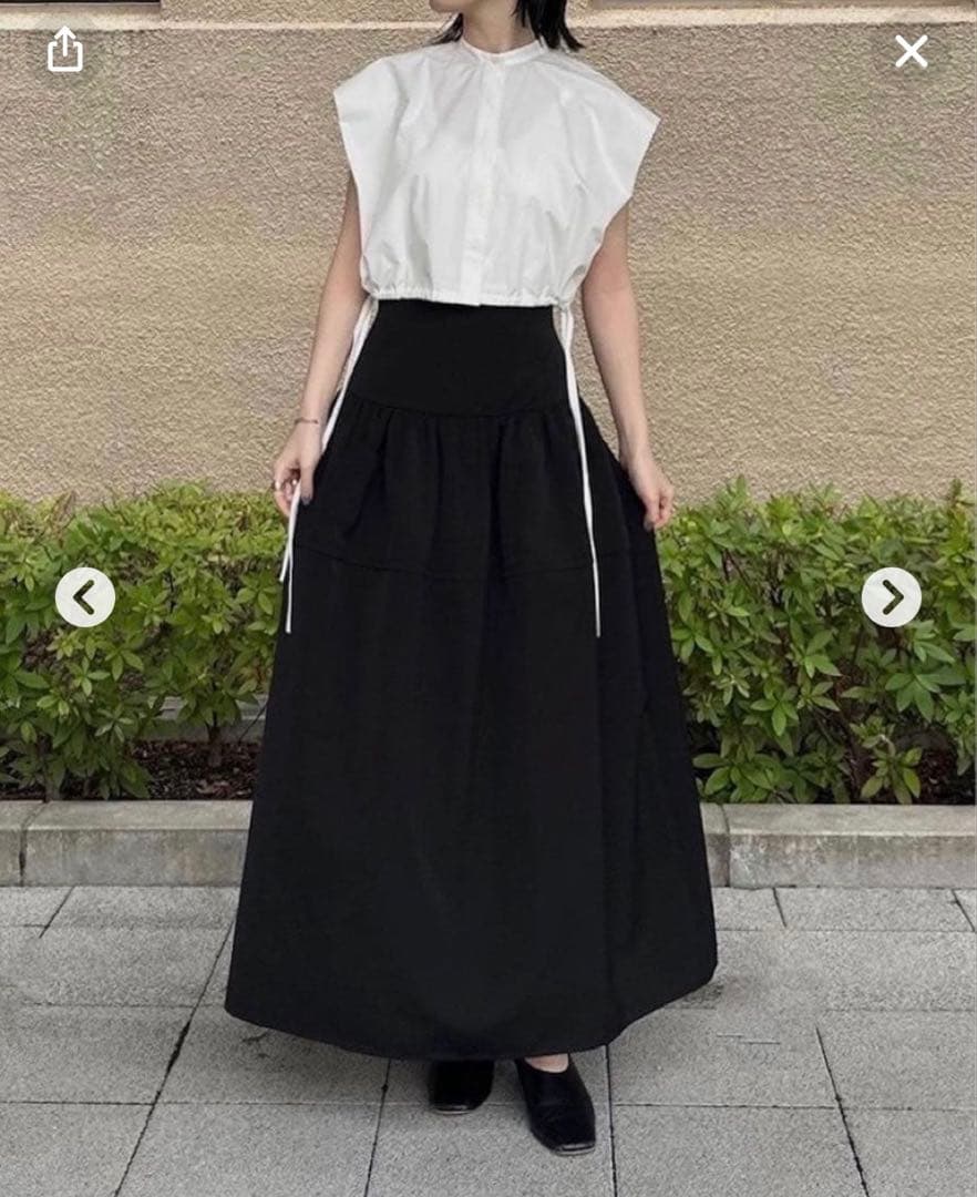 スカート CLANE GATHERED VOLUME SKIRT