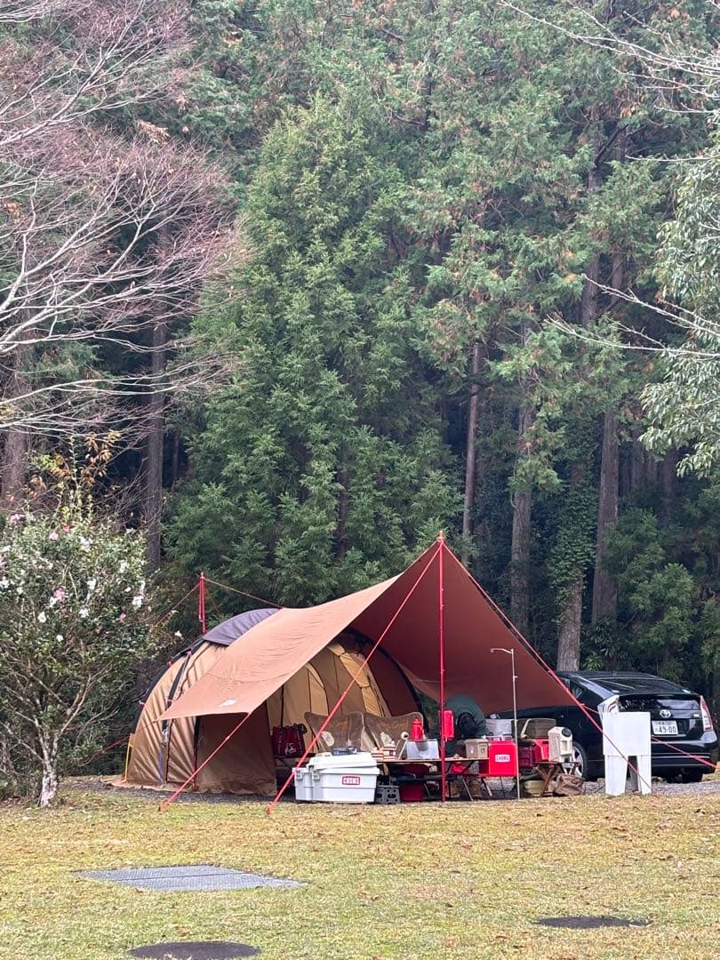 TENT FACTORY ２ルームテント:TCタープセット・ハイランダーゴミ箱