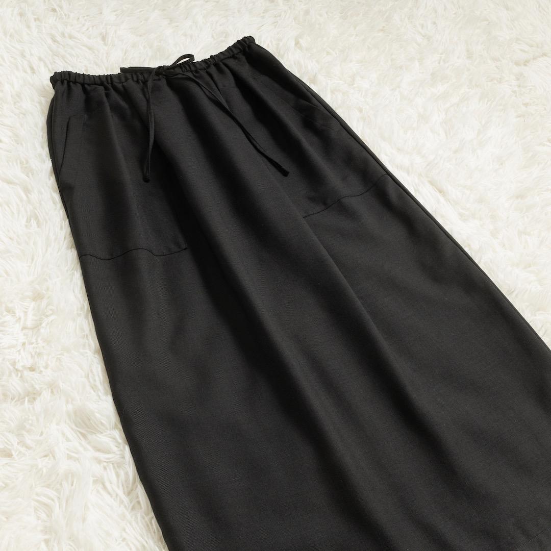 ebure エブール 25AW ドライビエラ イージーロングスカート ブラック