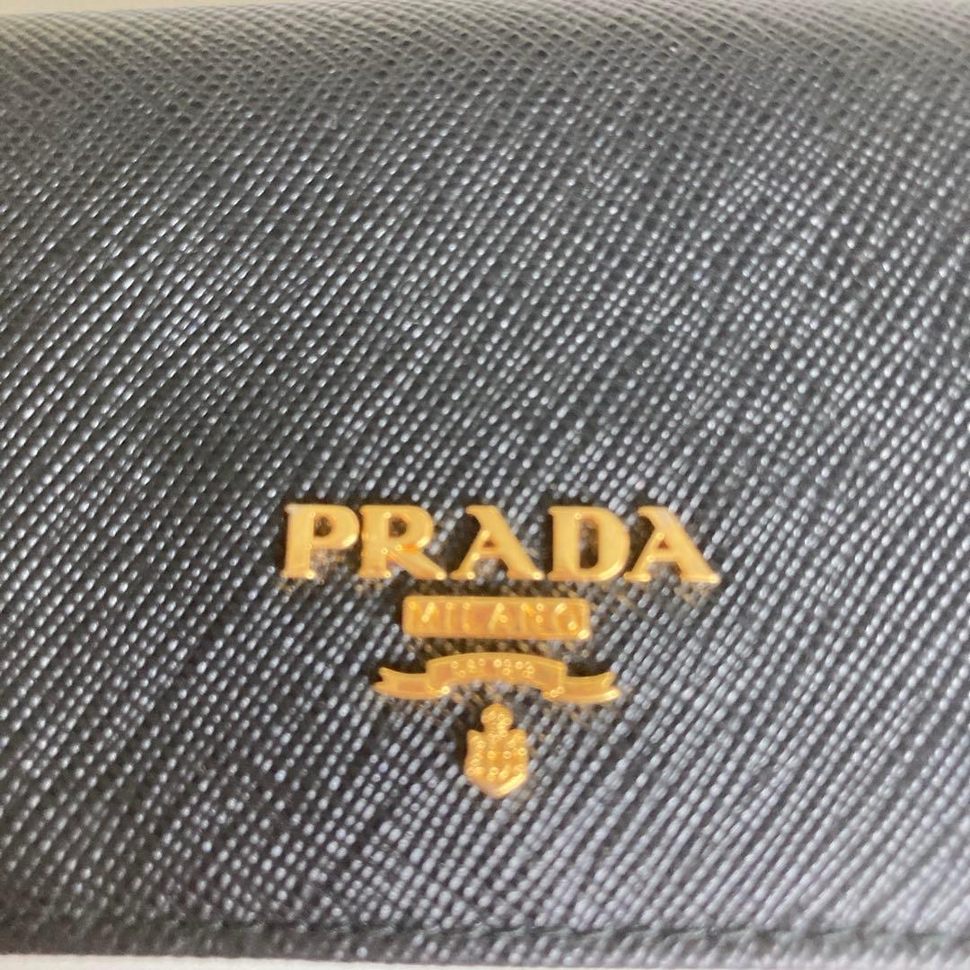 PRADA ブラックレザー 名刺入れ　カードケース　プラダ　美品