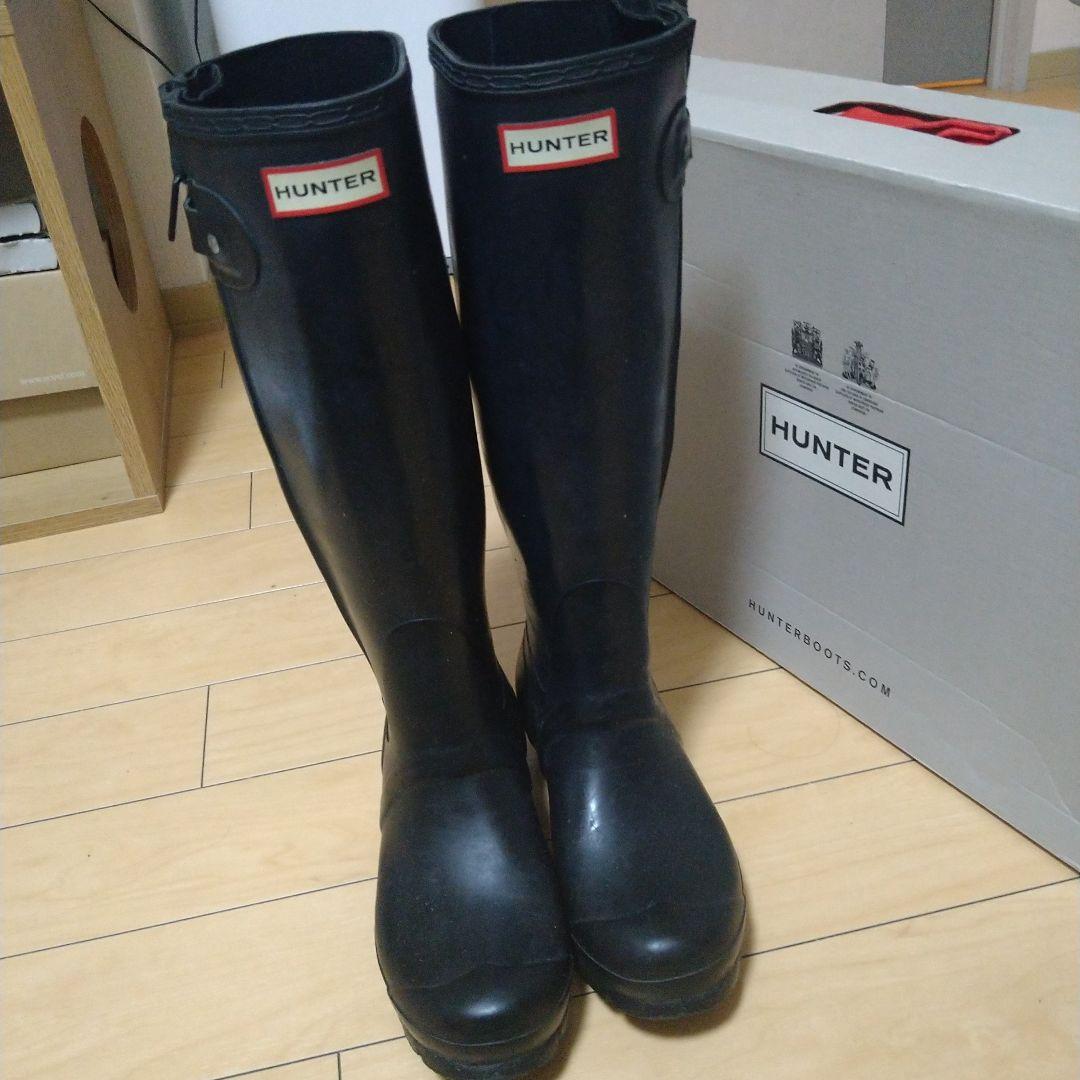 HUNTER ブラック ブーツ サイズ24cm