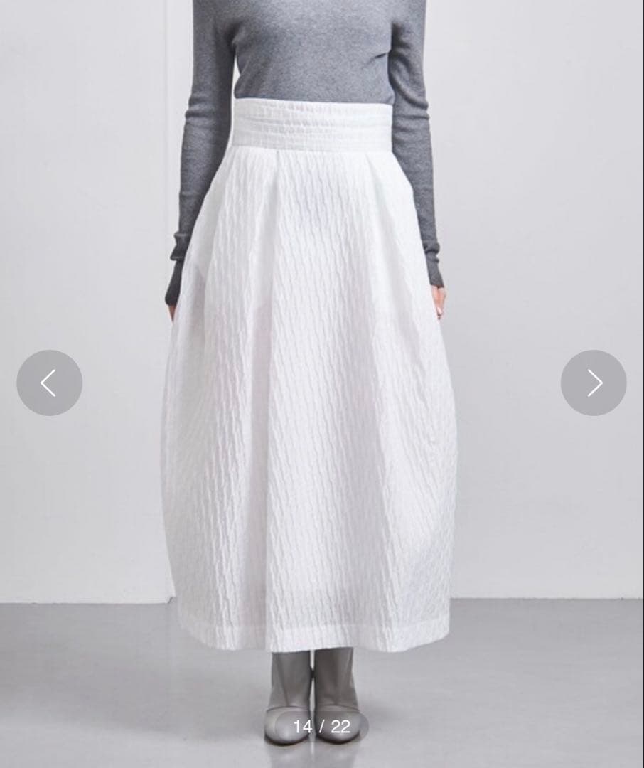 UNITED ARROWS エアリージャカード コクーンスカート