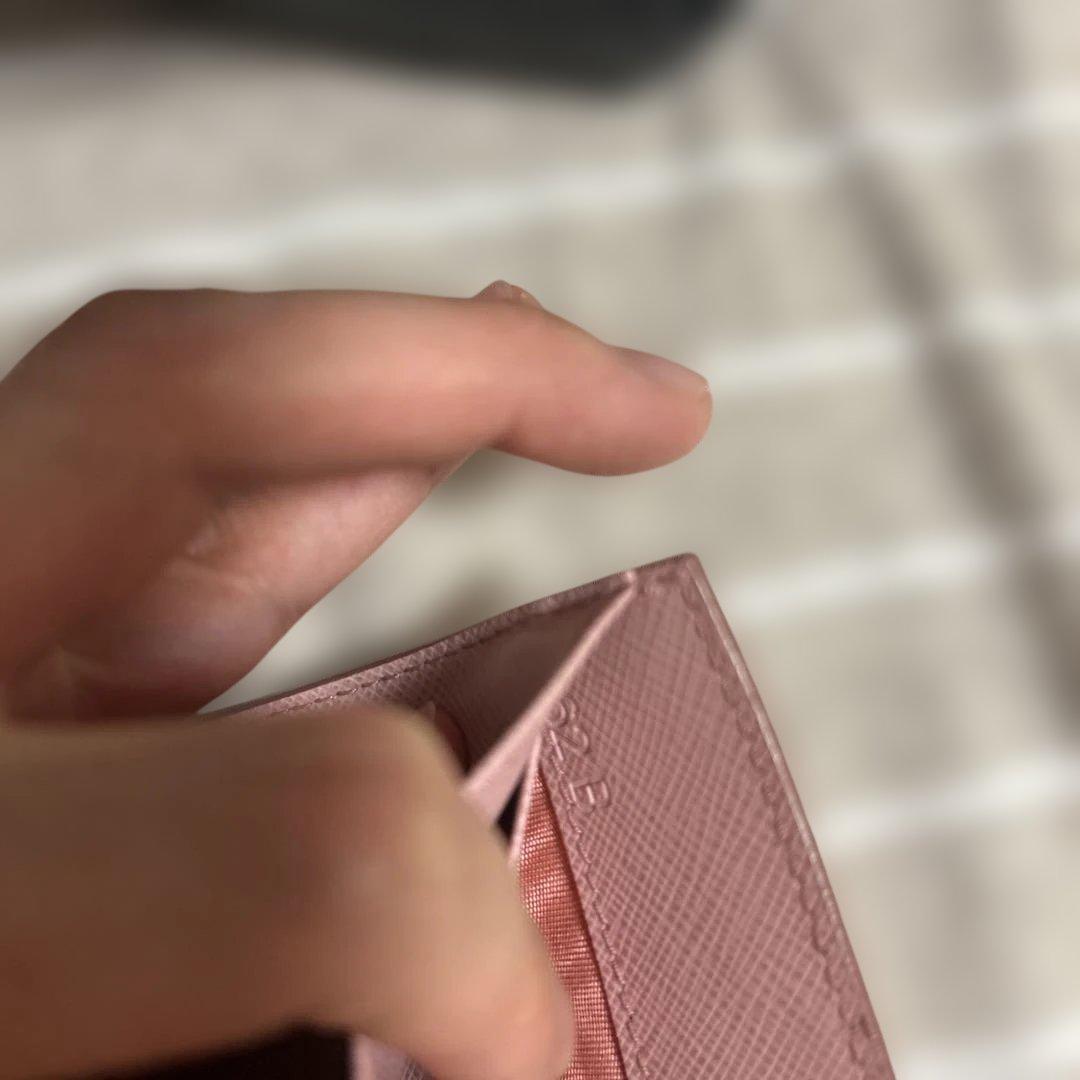 PRADA♡ピンクロゴ♡レア♡三つ折りミニ財布♡美品♡