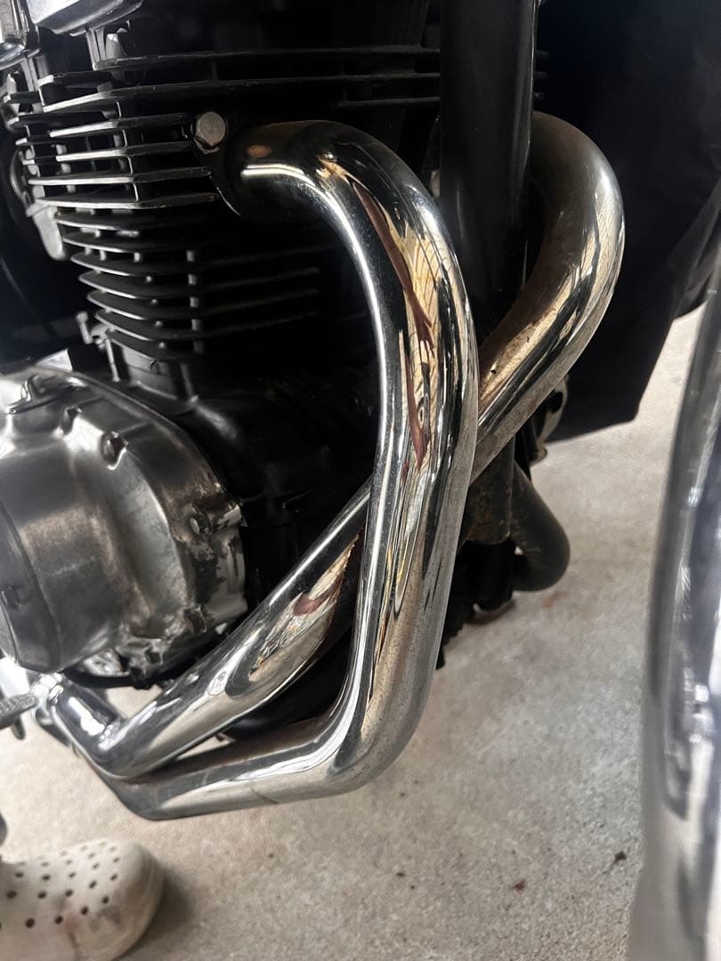 GSX250E L T ミスティクロス菅 MISTYクロス菅 メッキ 当時物