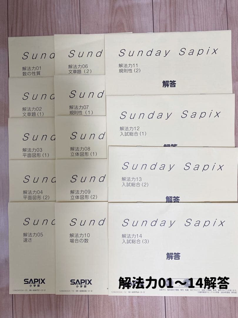 【小6】SAPIX SS特訓 算数 解法力講座全セット