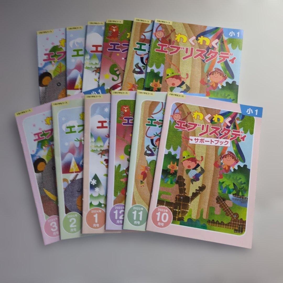 【ナツ】【Z会小学1年】エブリスタディワーク/みらい思考力等≪4～3月号≫