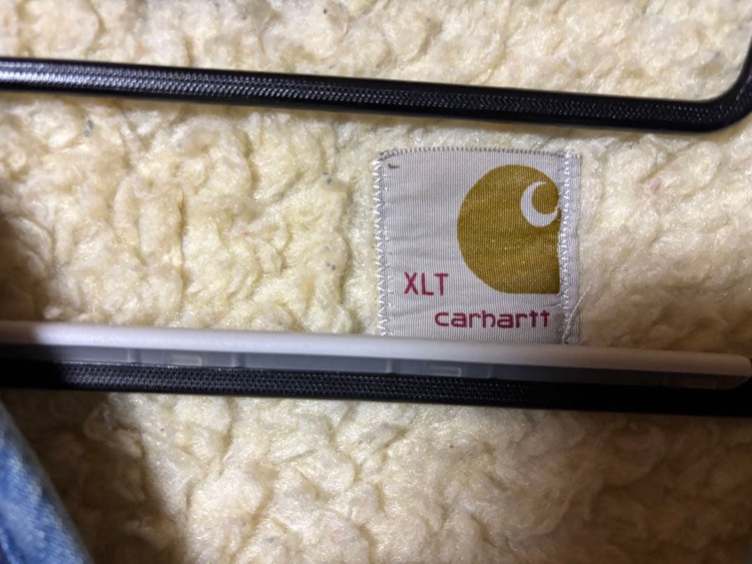 濃紺 70s USA製Carhartt ボア ライナー コットン デニム ベスト