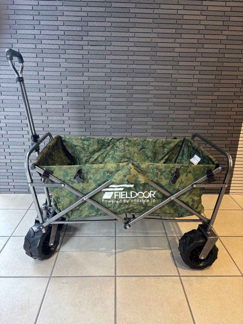 新品未使用　FIELD DOOR 折りたたみ式　迷彩キャリーカート