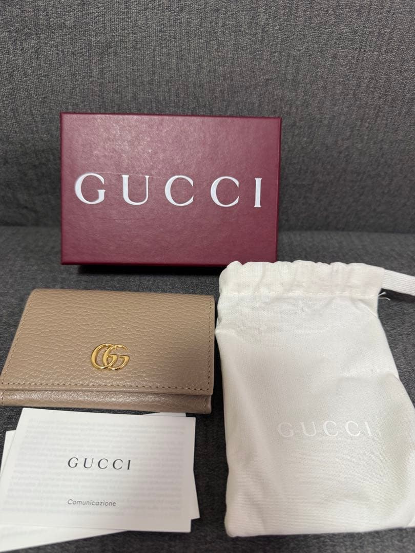 【1度のみ使用美品】GUCCI＊ダブルG バイカラー カードケース 名刺入れ