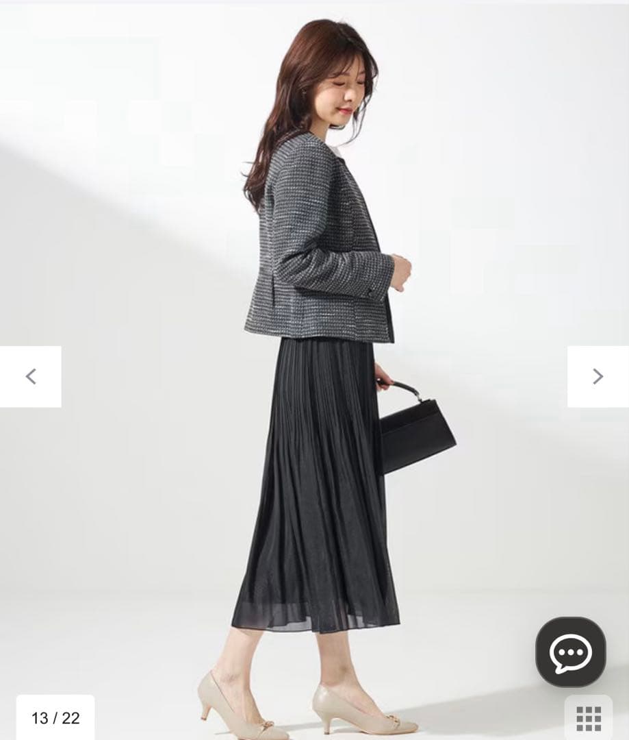 新品タグ付き anysis エニィシス シフォンスカート 黒 M