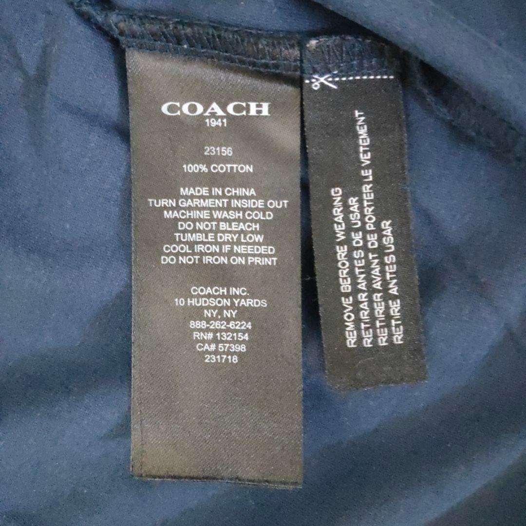 大きめ COACH コーチ Tシャツ 宇宙 レキシーRexy 恐竜 紺 XXL