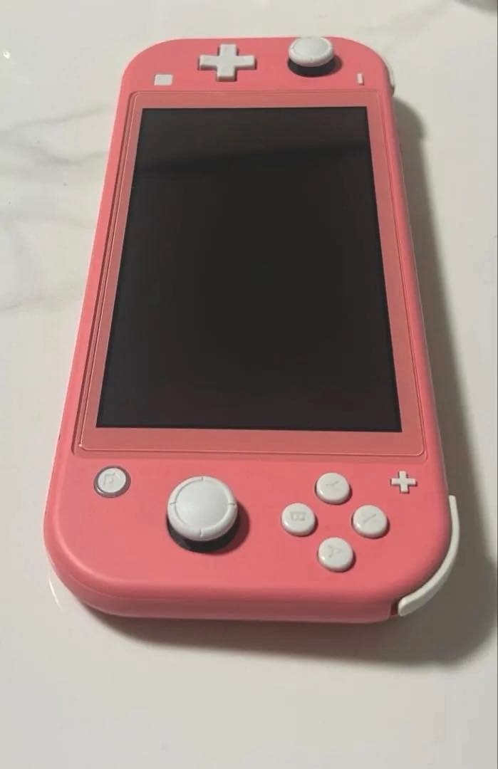 NintendoSwitchLite本体 ピンク箱・充電付き ガラスフィルム装着