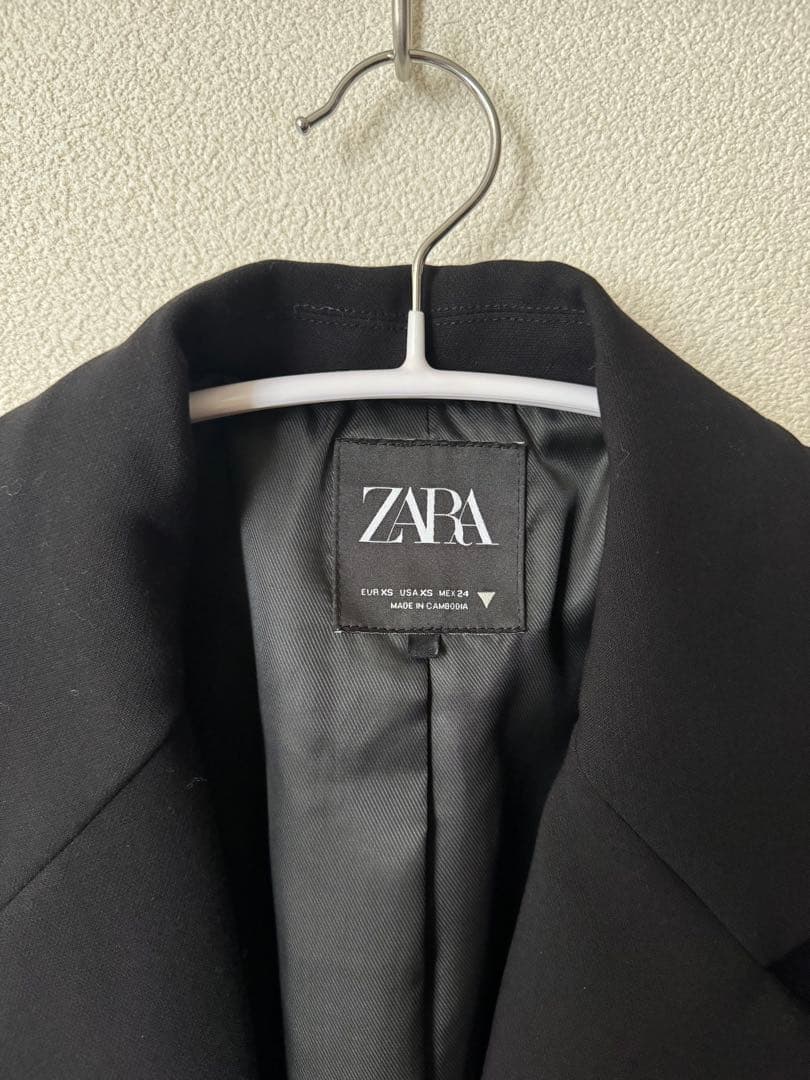 【極美品】2024年購入 ZARA ベーシックブレザー ブラック XS（M相当）