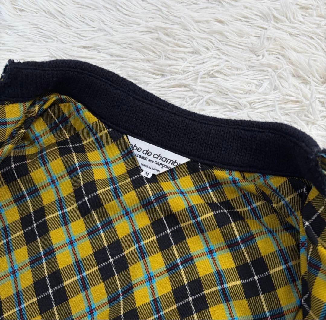 希少/極美品✨コムデギャルソン ニットジャケット カーディガン 裏地 チェック