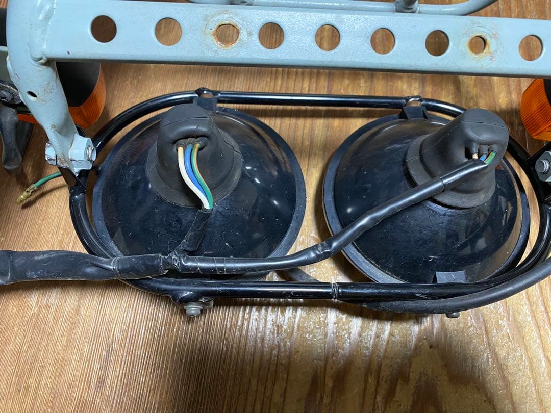 ズーマー純正ヘッドライト、新品爆光LED付き、ウインカー、ステイセット