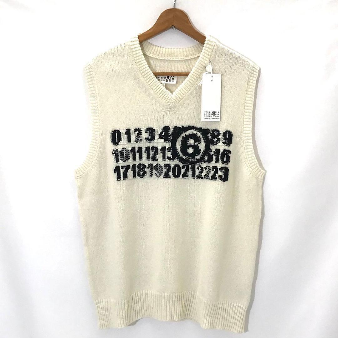 MM6 CALENDAR LOGOINSIDEOUT KNIT VEST ベスト