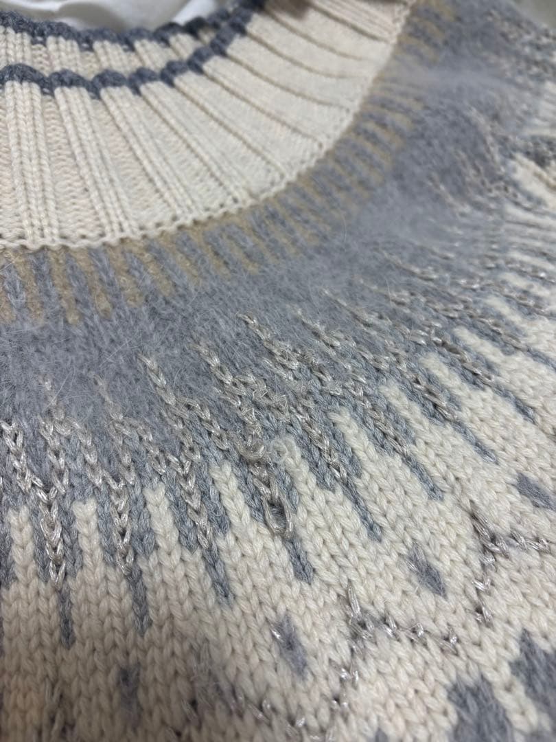 herlipto♡Heart Fair Isle Knit Mini Dress