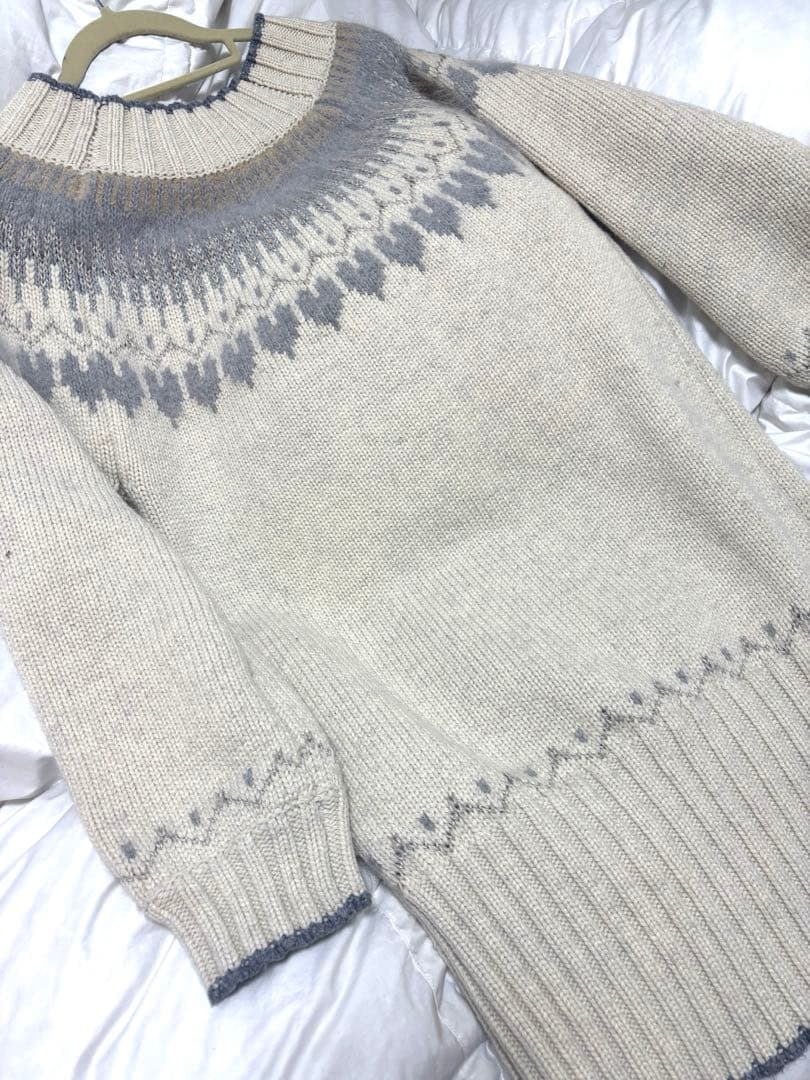 herlipto♡Heart Fair Isle Knit Mini Dress