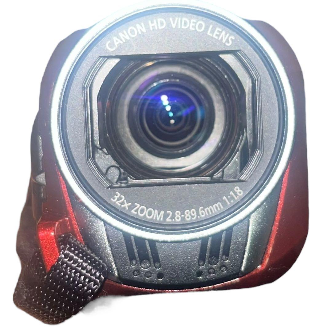 【メ1010-15】Canon ivisHFR32 ハンディビデオカメラ　レッド