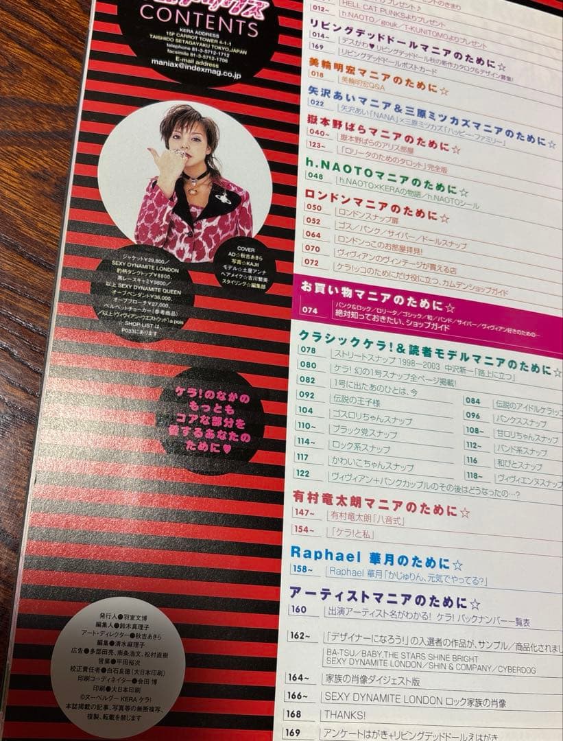 KERA マニアックス　2003年　NANA ヴィヴィアン 土屋アンナ　平成