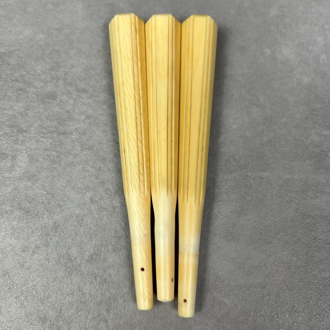 最高級天然素材　三味線糸巻き3本セット　細棹　中棹　素六面取り　直径16mm