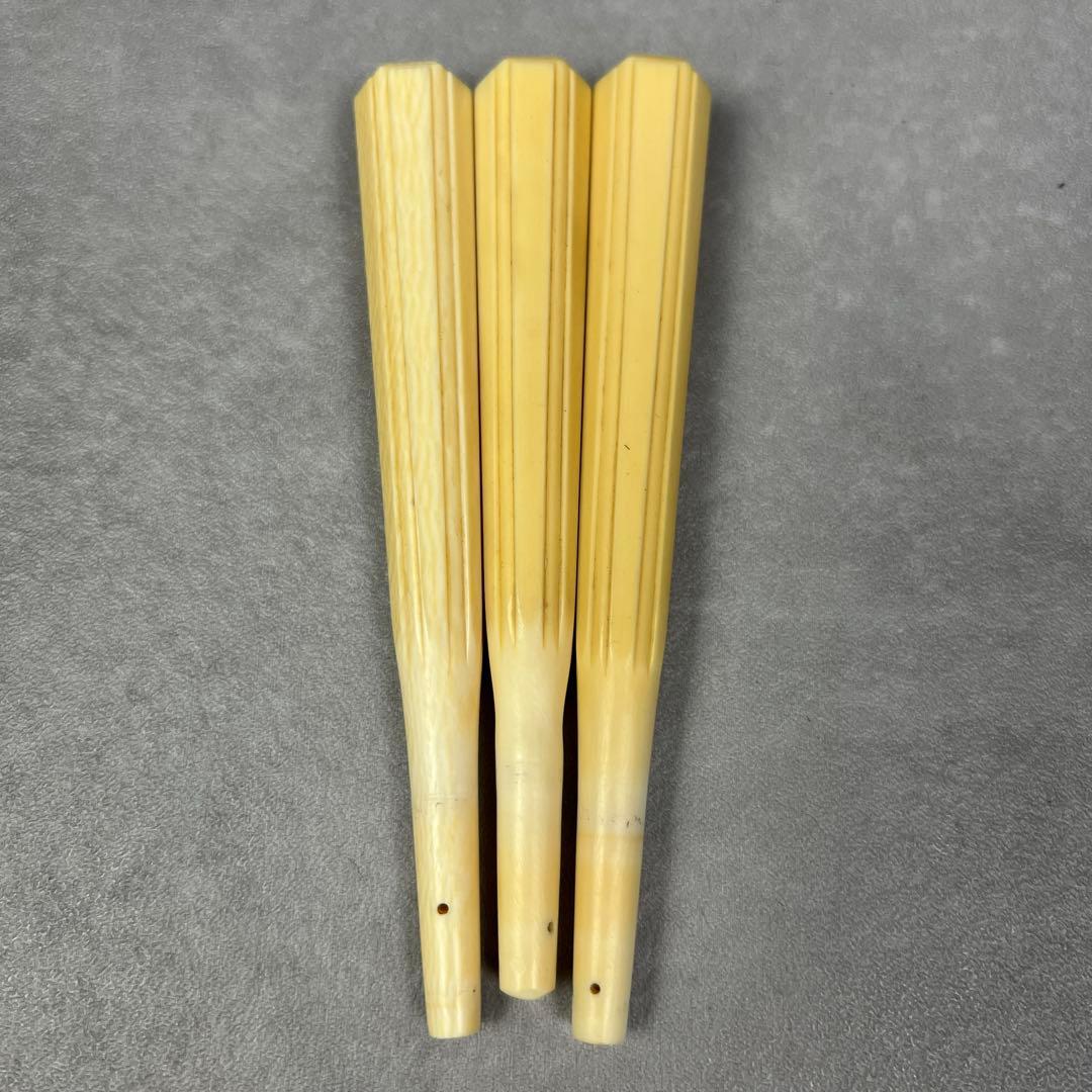 最高級天然素材　三味線糸巻き3本セット　細棹　中棹　素六面取り　直径16mm