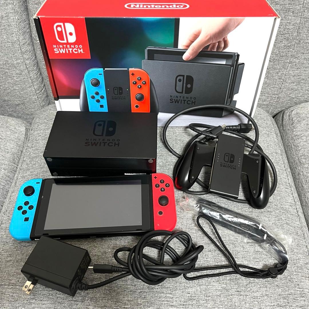 Nintendo Switch本体 付属品完備 レッド ブルー 箱付き スイッチ
