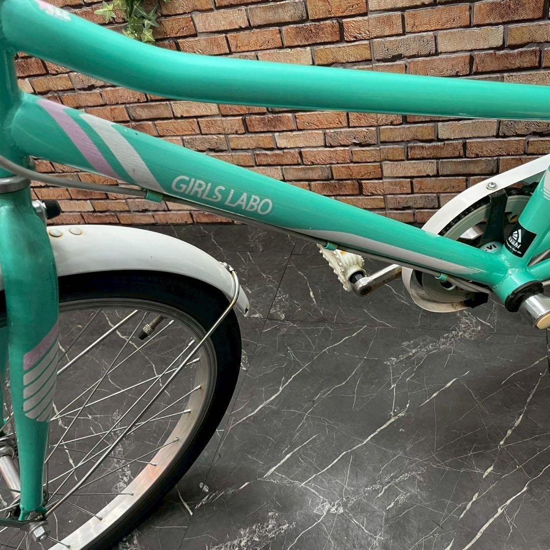 【108】子供用自転車 子供車 GIRLS LABO グリーン 22インチ