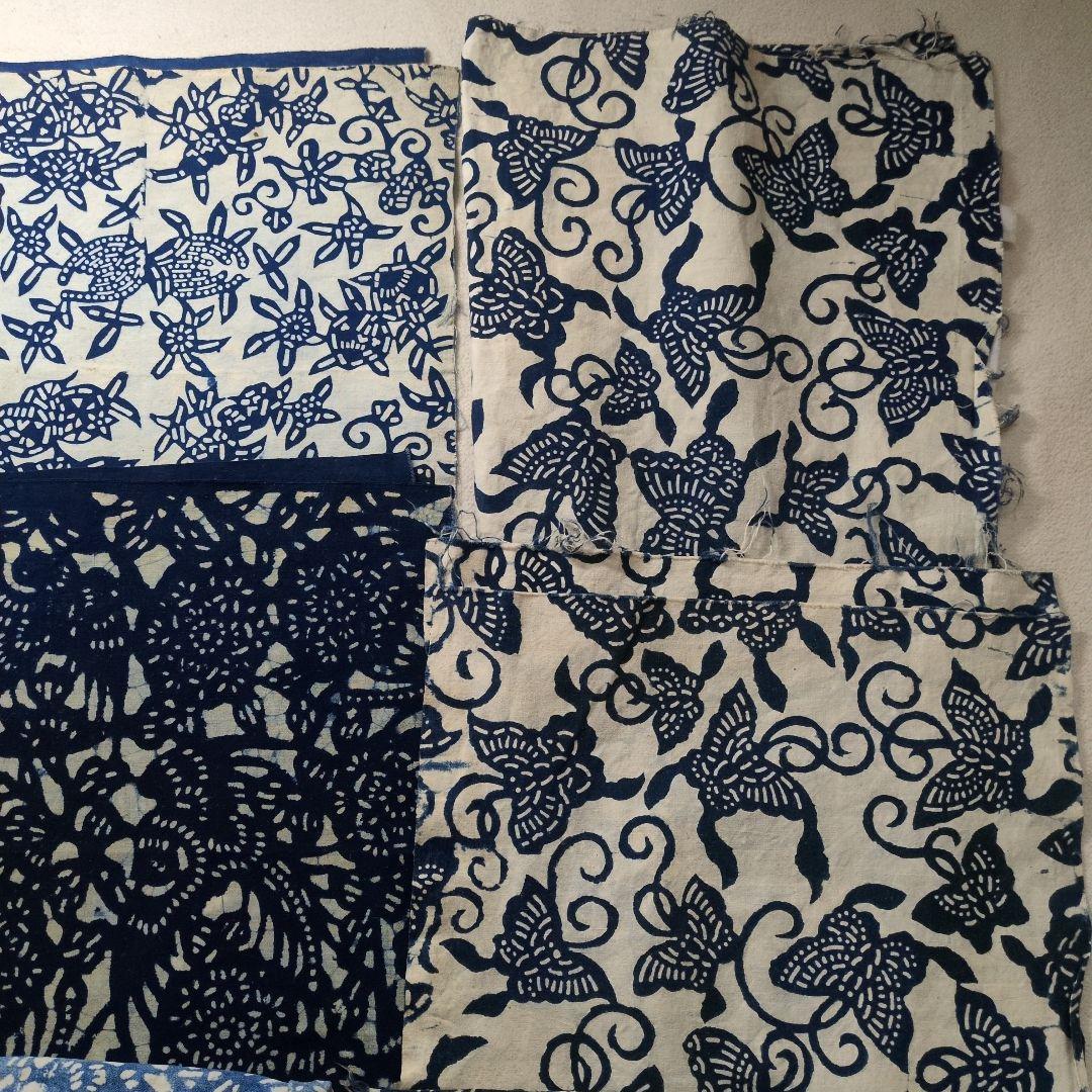 作家さんの生地　印花布？　絞り　ハンドメイド　リメイク