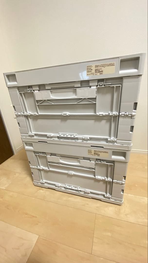 無印良品 折りたたみコンテナ 50L ホワイトグレー 2個セット