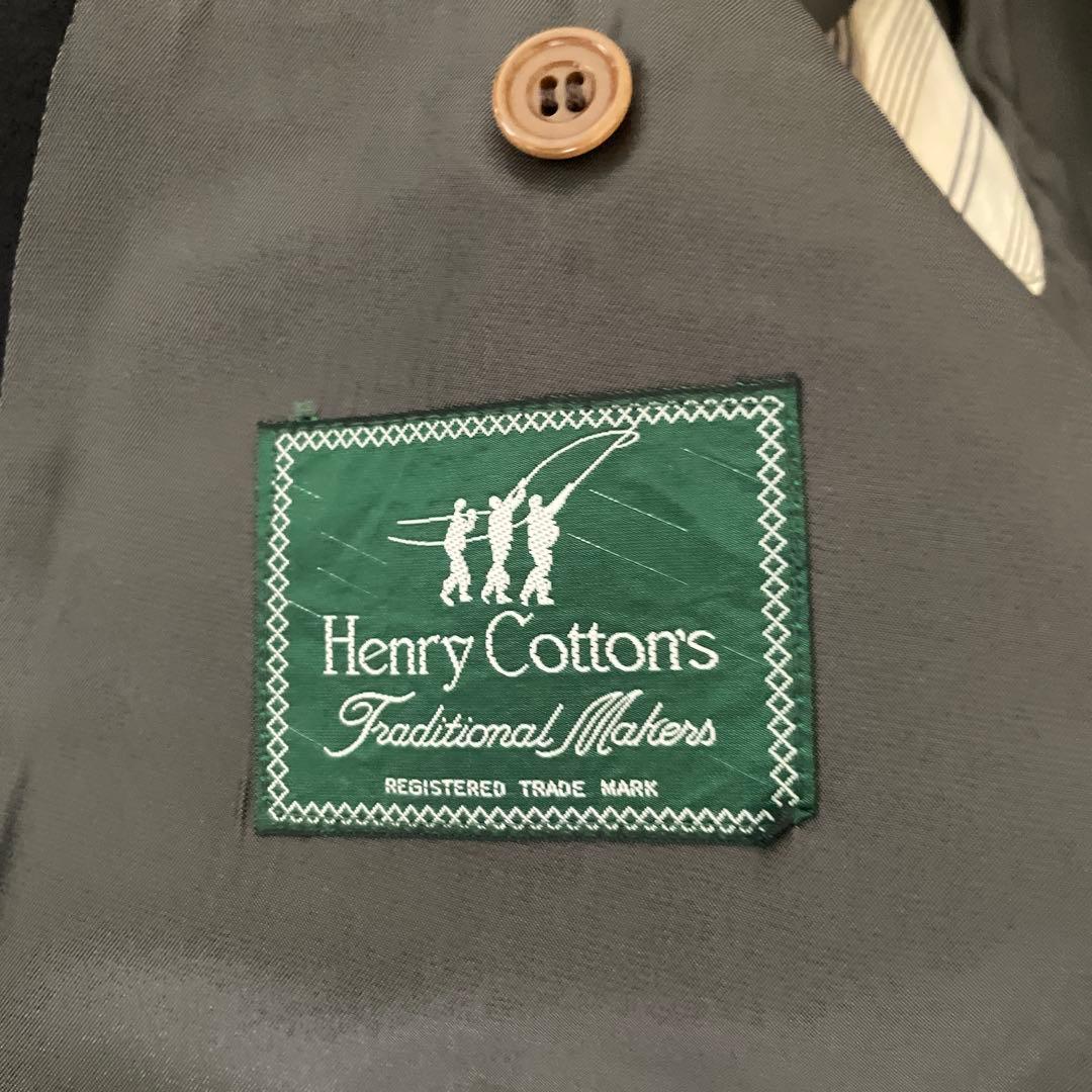 【値下げ】ビンテージ　Henry Cottons ネイビー ダブルスーツXL