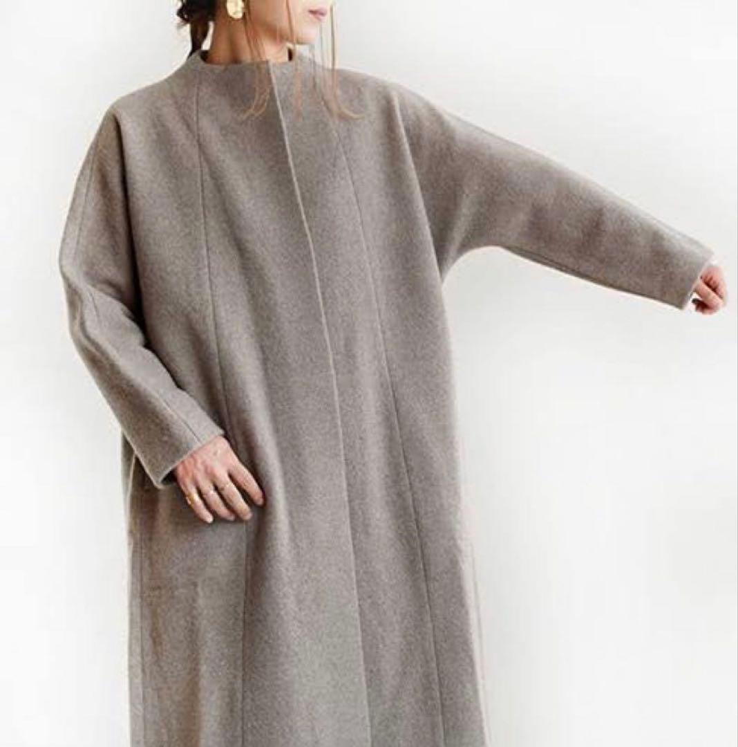 ジャケット・アウター evam eva press wool coat ivory 2