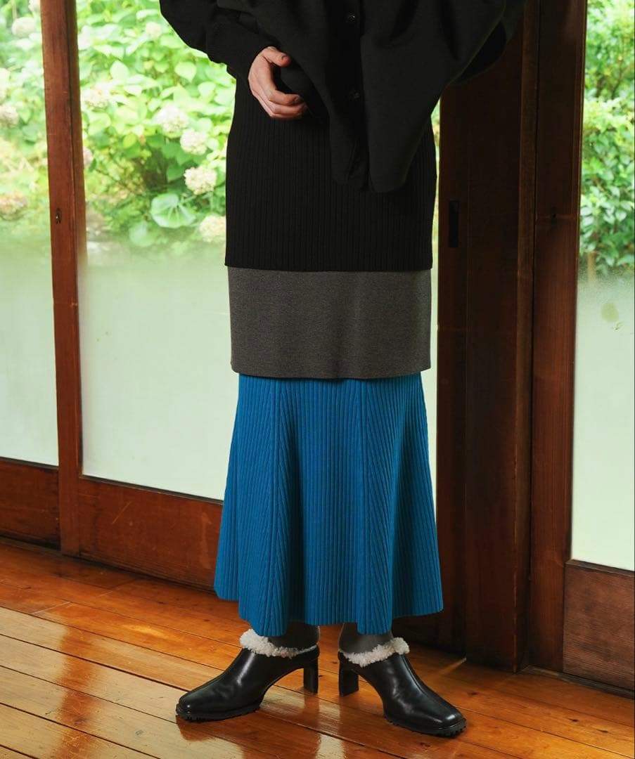 OMMO✴︎新品✴︎ LAYERED KNIT SK