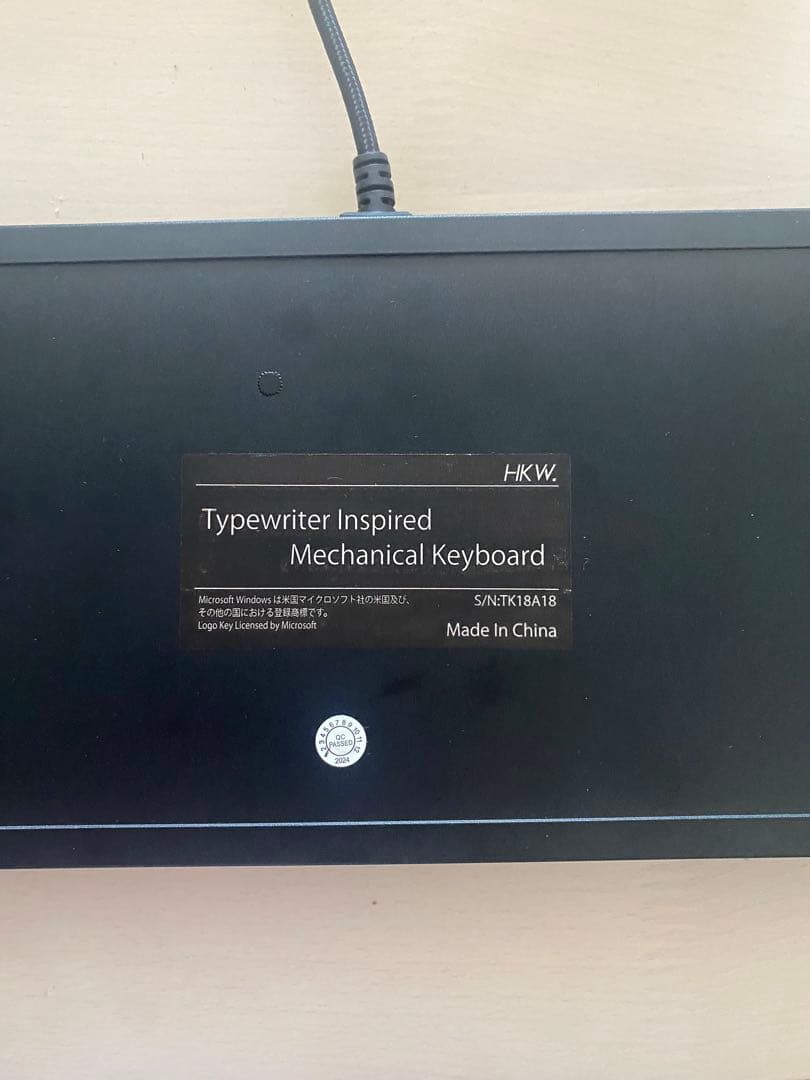 HKW. タイプライター風メカニカルキーボード WE-TYPKBJIS-SV