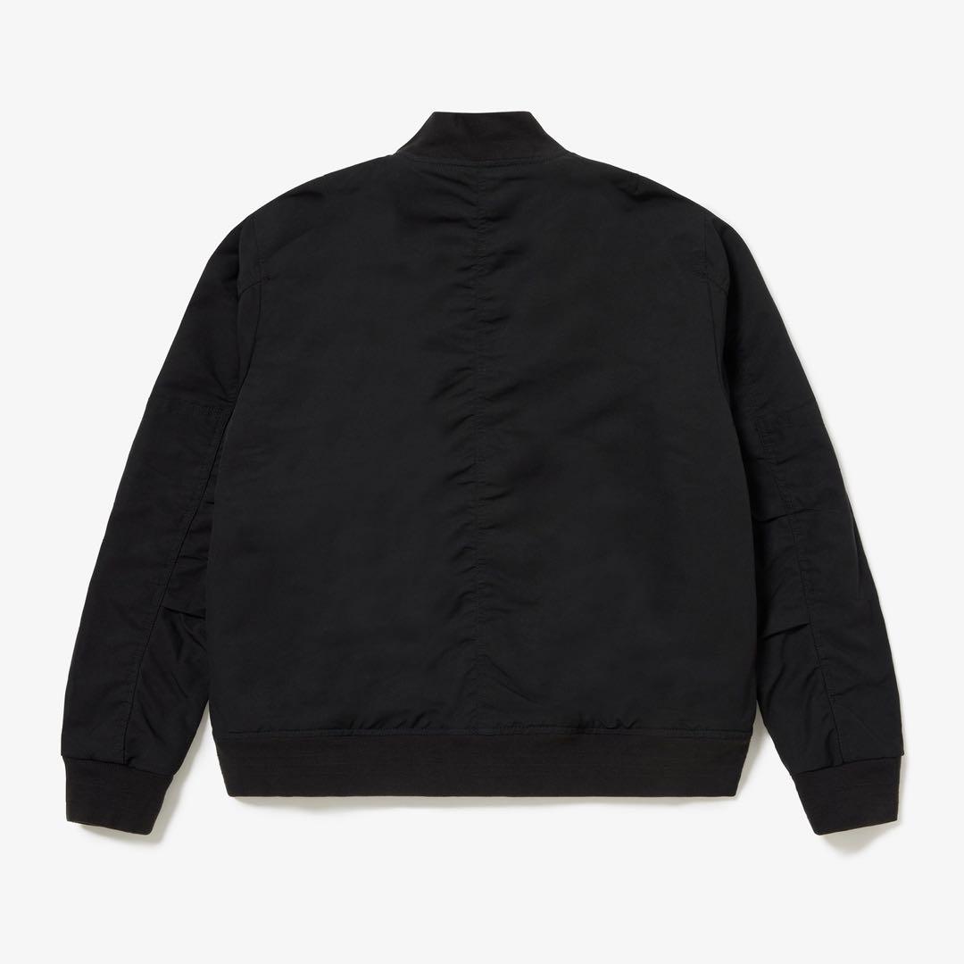 【LACOSTE/ラコステ】リバーシブルボンバージャケット　ブラック×グレー L