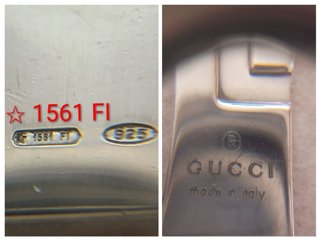 GUCCI Gプレート ネックレス 50cm SILVER925