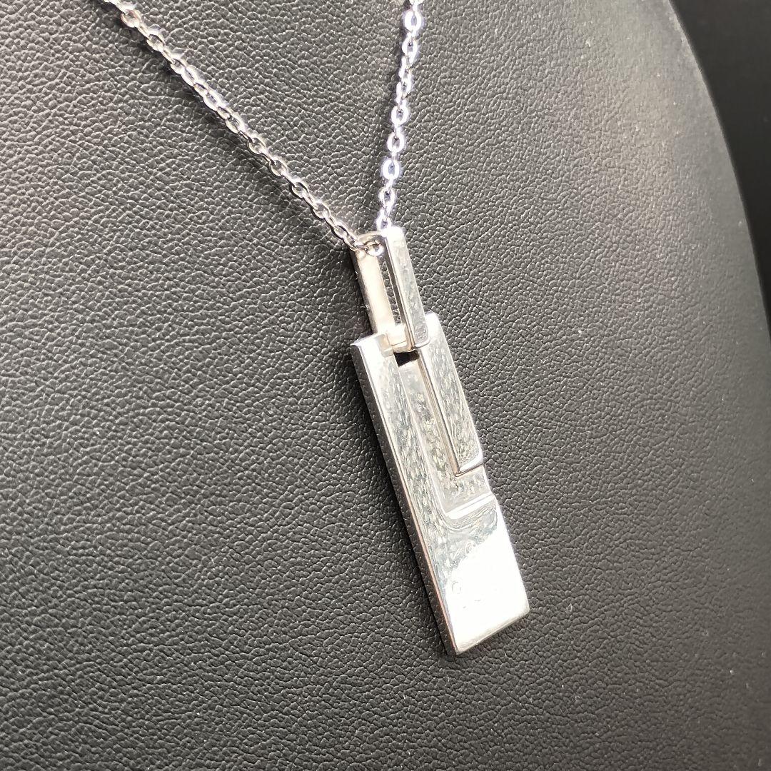 GUCCI Gプレート ネックレス 50cm SILVER925