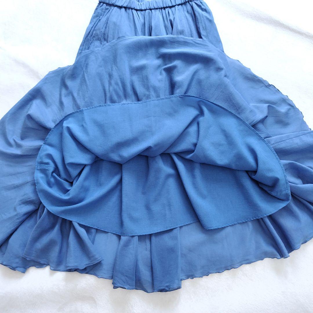 ANAYI アナイ 24SS シルクコットンローンプリーツスカート 36