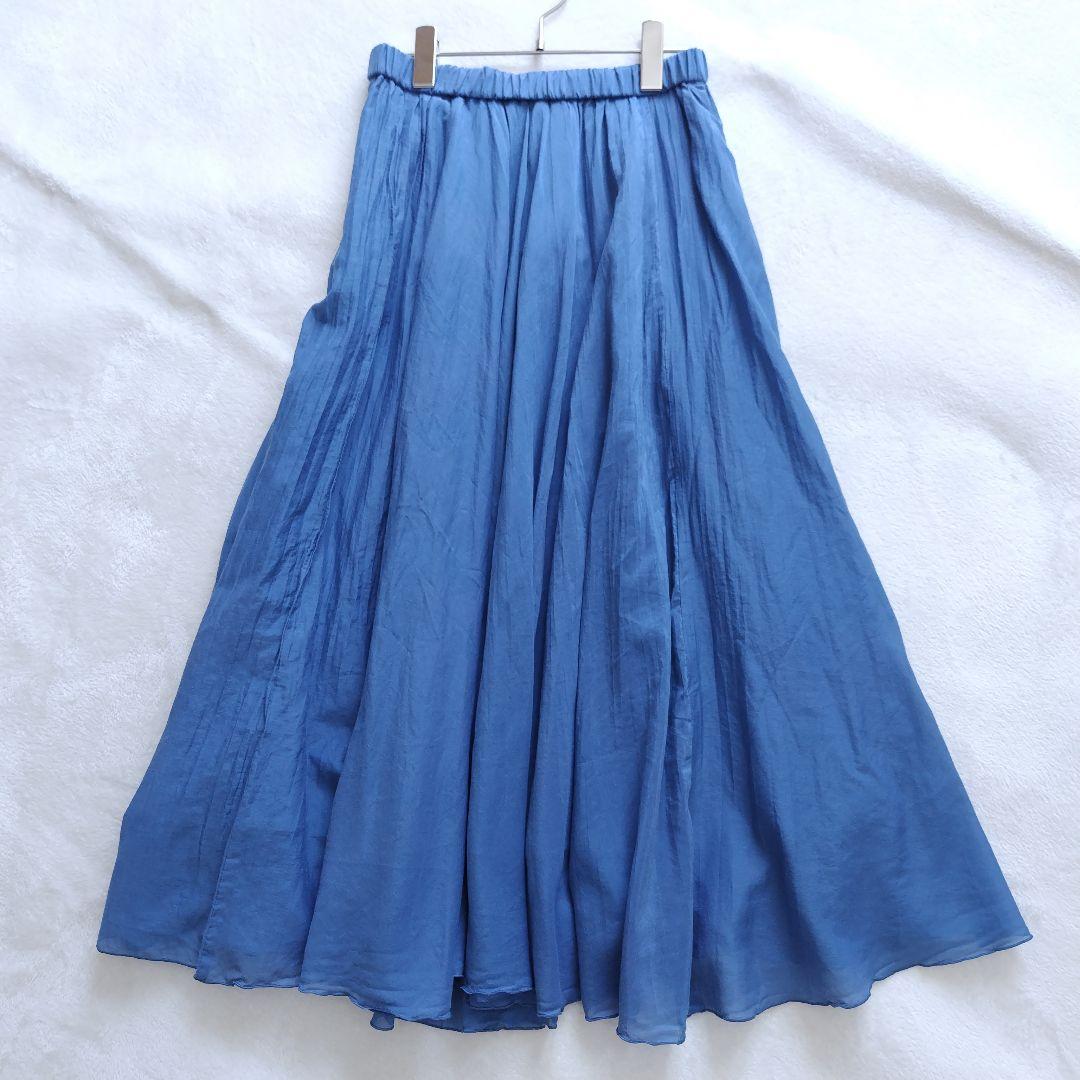 ANAYI アナイ 24SS シルクコットンローンプリーツスカート 36
