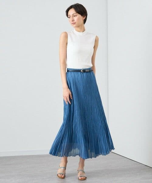 ANAYI アナイ 24SS シルクコットンローンプリーツスカート 36
